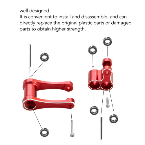 1/4 Promoto MX Red Knuckle Pull Rod Aluminium 2