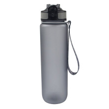 Portable Drinking Bottle, One Handed Drinking, Hinge Lock Cap, Reusable Plastic Water Bottle with Handle, Ideal for Gym Office Outdoor Activities