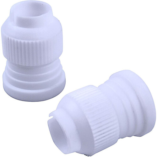 20 Pieces Plastic Standard Couplers Cake Decorating Coupler Pipe Tip Coupler for Icing Nozzles, White 2