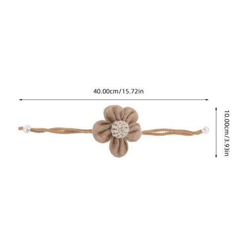 Minkissy 2Pcs Boho Flower Curtain Tiebacks Light Brown Adjustable Holdbacks for Sheer Drapes Home Decor 1