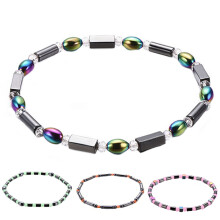 Positive Energy Anklets for Women Men, Stylish and Versatile Design with Magnetic Hematite, Reusable Anklets for Daily Wear, Adjustable Magnetic