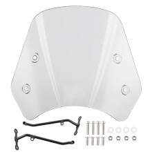 Stylish Appearance Windshield for Leoncino500, Long Stents Wind Deflector Windscreen Aluminum Alloy and PC Material for Improved Wind Deflection,