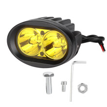 Gule LED-tåkelys for motorsykkel, offroad-hjelpelys, sterkt gult lys, IP67, vanntett, støtsikker struktur, supersterkt punkt-LED