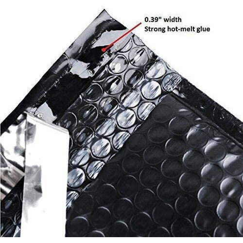 BESTeck #2 Black Poly Bubble Mailers 8.5x12 Padded Envelopes (200) 2