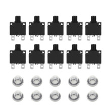 Solution de sécurité de circuit fiable avec boîtier en plastique durable, disjoncteurs thermiques à réarmement manuel par bouton-poussoir pour