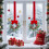 Mini-Weihnachtskränze mit rotem Band (4 Stück) 6