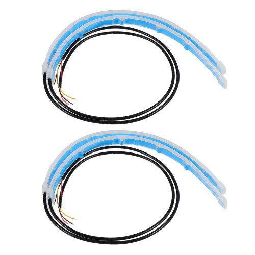 10Pcs Dual Color Car Running Light Flexible Headlight Bar 1
