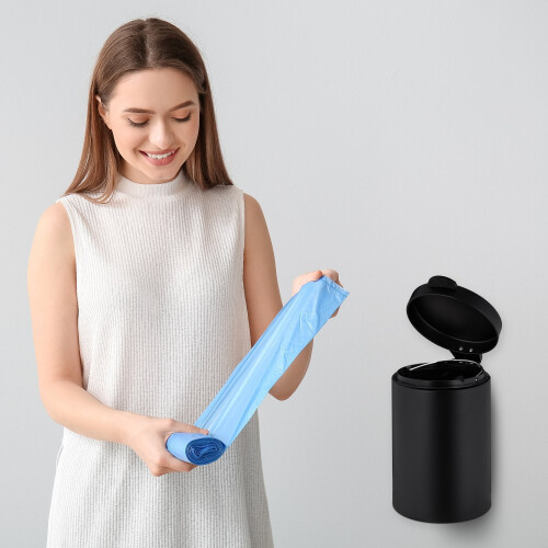 Cestino da bagno a parete, 3L, coperchio con chiusura automatica 1