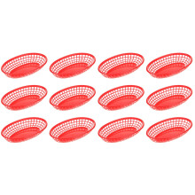 12Pièces Paniers Fast Food Rouge ABS Pour Rangement