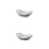 2Pcs White Ceramic Irregular Serving Dish for Desserts and Snacks 1