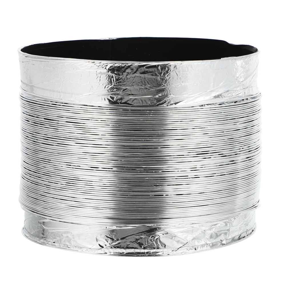 2Pcs Silver Aluminum Foil Vent Hose Flexible Duct Air Exhaust For Home 3711626440800