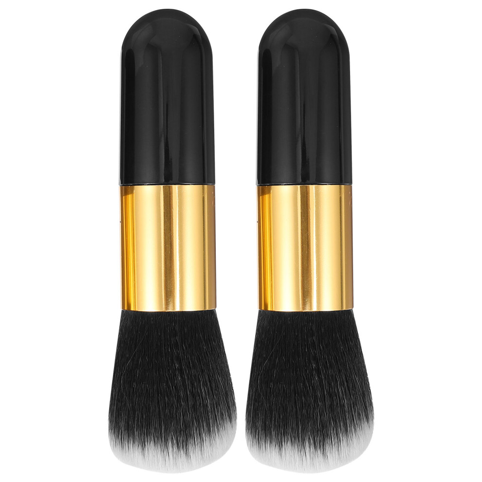 Villcase Cream Set Of 2 Face Brushes Makeup Powder Blush For Cheeks Blending