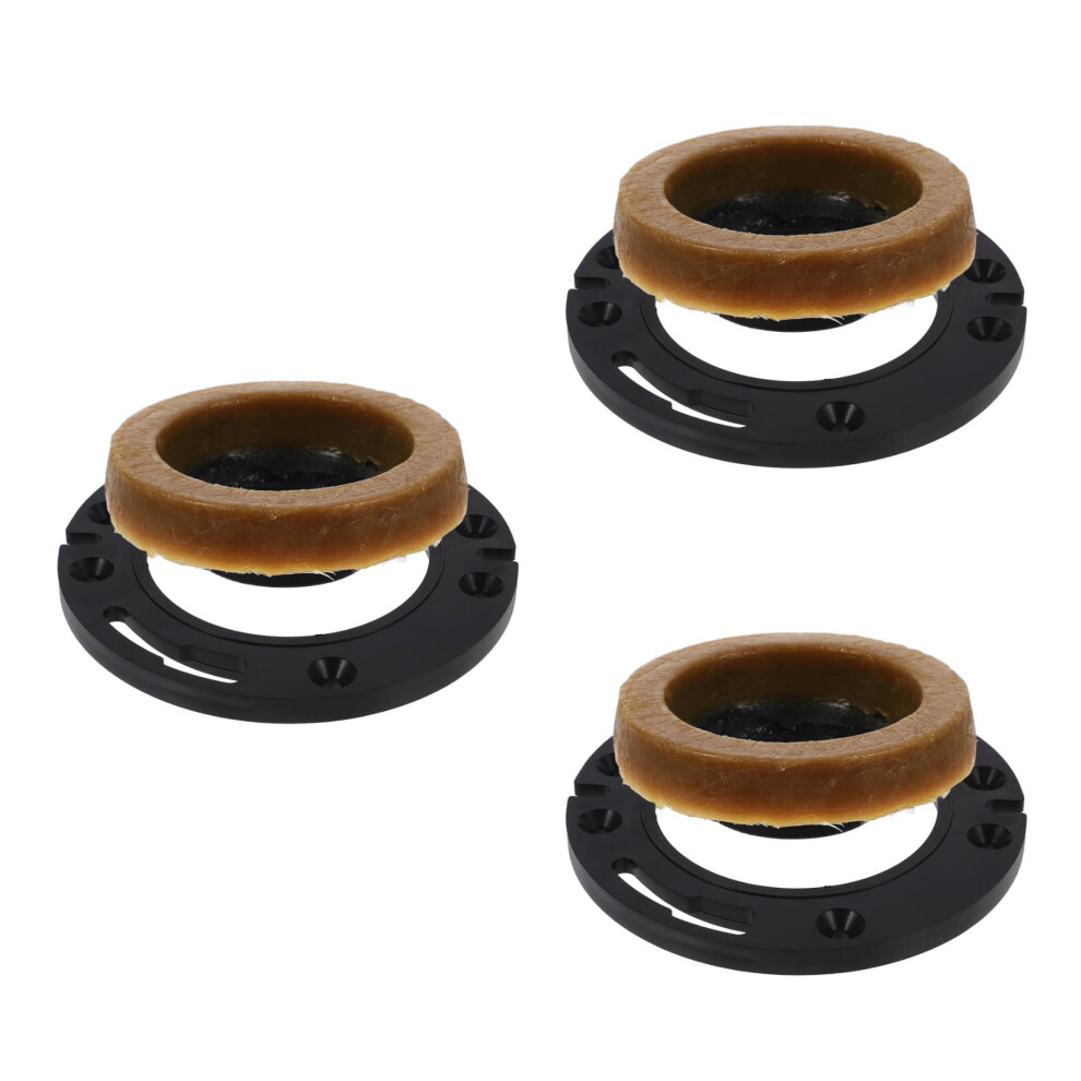 3Sets Wax Ring Kit For Toilet Abs Flange Seal Replacement Bathroom Set 3711599202467