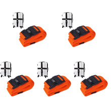 5Pcs Tsa Approved Orange Luggage Strap Set for Travel Protection