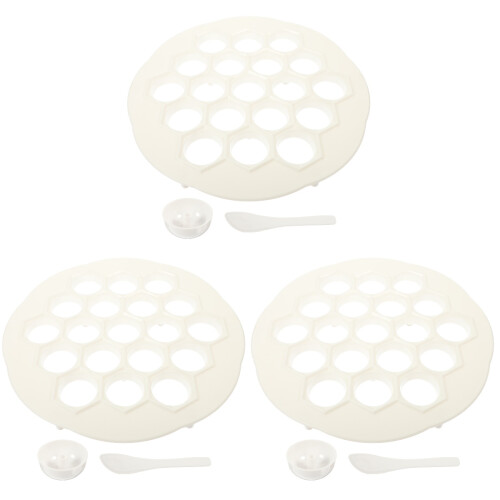 3Sets White Dumpling Maker Mold Multi-Hole for Home Kitchen Use