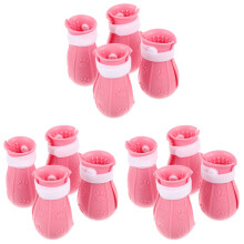 12St Roze Waterdichte Kattenlaarzen Verstelbare Pootbeschermers