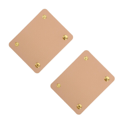 2Pcs Handle Wrap Protector Beige PU for Luggage Handbag Bag Handles