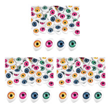 300Pcs Assorted Color Plastic Doll Eyeballs Halloween Party Supplies