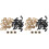 2Ensembles Yeux Plastique Noir Pour Jouets 1