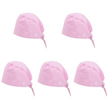 5St Roze Dames Werkhoedje Met Knopsluiting Ademend En Verstelbaar
