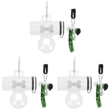 3Pcs Hanging White Poop Bag Holders Lightweight Compact Outdoor Use
