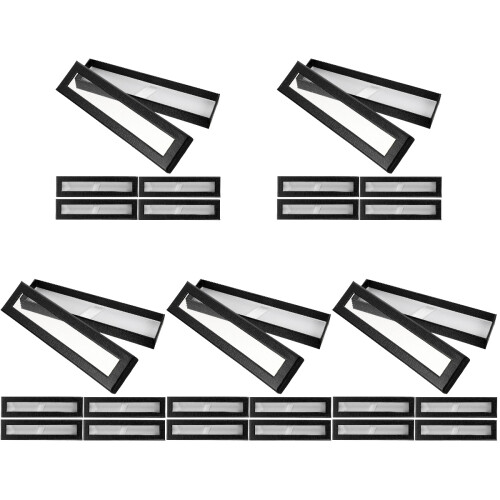 25Pcs Compact Black Paper Pen Boxes Gift Empty for Storage and Travel