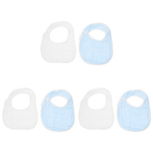 6Pcs Baby Cotton Bibs for Infant 0-6 Months Unisex U-Shaped Drool Bibs