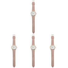 4Pcs Adjustable Pink Wrist Watch Stylish Decorative Watch for Students