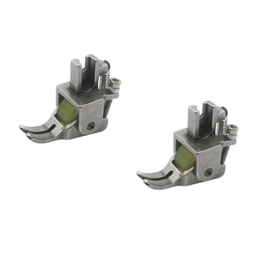 2Pcs Sewing Machine Roller Foot Presser for Thick Fabric Silver Color