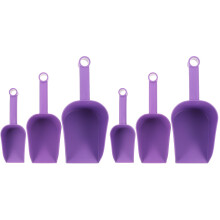 6Pcs Small Purple Plastic Garden Scoop Set for Indoor Planting