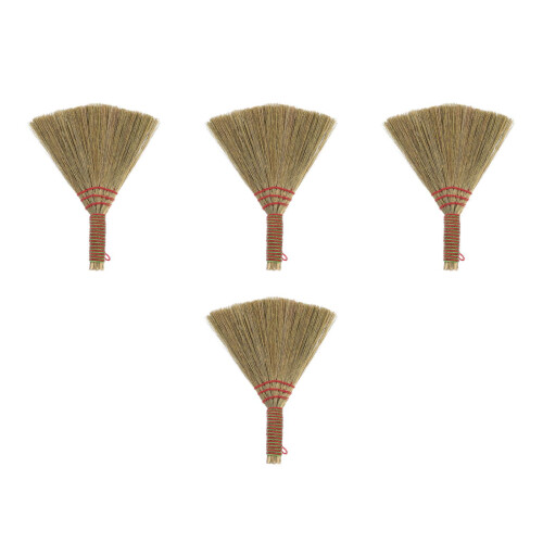 4Pcs Soft Floor Sweeping Tool Handwoven Miscanthus Brush Multi Color