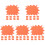 150Pièces Marque-Prix En Papier Orange Neon Pour 1