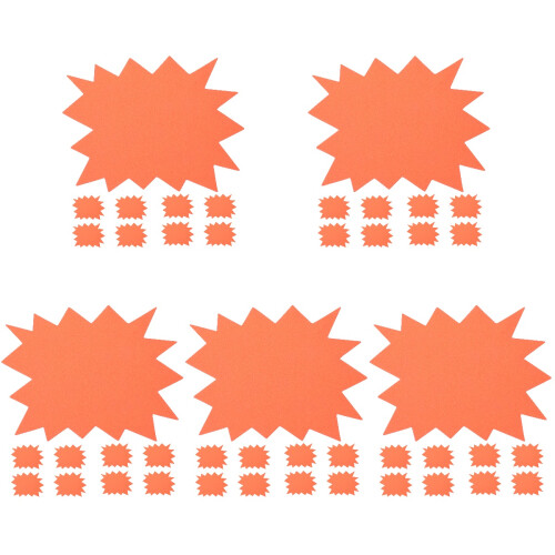150Pièces Marque-Prix En Papier Orange Neon Pour