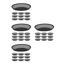 40St Zwarte Broodmand Snackcontainer Voor Huis En