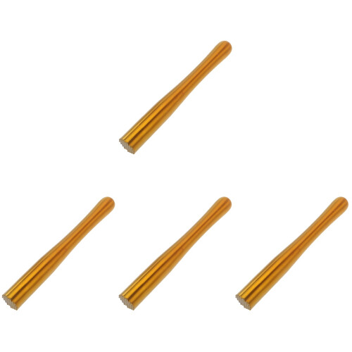 4Pcs Stainless Steel Drink Muddler Golden Ergonomic Bar Tool Set