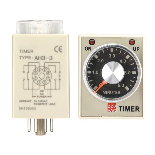 High Precision Timer Relay For Automation Projects, Adjustable Time Delay Relay With6Minutes Delay And220VAC Input, Delay ON Time Relay For 2
