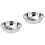 2Pcs Silver Stainless Steel Tableware Salad Mixing Basin 3