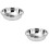 2Pcs Silver Stainless Steel Tableware Salad Mixing Basin 5
