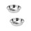 2Pcs Silver Stainless Steel Tableware Salad Mixing Basin 6
