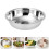 2Pcs Silver Stainless Steel Tableware Salad Mixing Basin 7