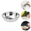 2Pcs Silver Stainless Steel Tableware Salad Mixing Basin 9