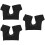 3Pcs Armpit Sweat Pad Vest Elastic Comfortable Sweat Absorbent Black 7