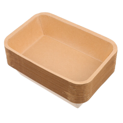 50Pièces Assiettes Kraft Papier Khaki Pour Usage Bbq 1