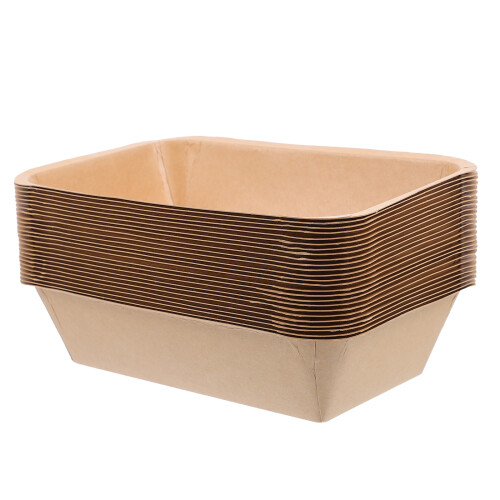 50Pièces Assiettes Kraft Papier Khaki Pour Usage Bbq 2