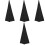 4Pcs Speaker Stand Sleeves Black Elastic Polyester Cover for Stage Use 4