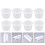 200Pièces Portions Jetables Plastique Couvercles 8