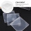 Travel Cd Clear Case CD/DVD Storage Case White ABS 25 Pcs 8