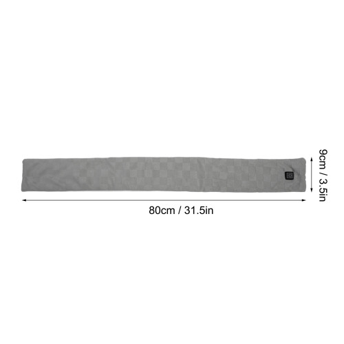 USB Electric Heating Scarf 3 Temperature Adjustable Washable Grey Neck Wrap 1