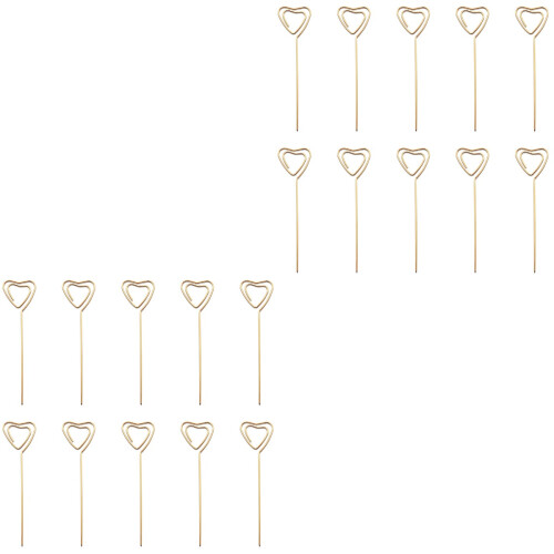 20Pièces Bâtonnets Cocktail Coeur Acier Maison Restaurant Élégant 2