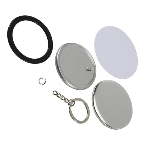150X Button Maker Keychains Supplies,58mm/2.25 Inch Pin Making Kit for Button Maker Machine,Metal Button Badge Sets 2